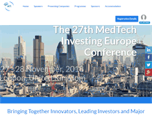 Tablet Screenshot of medtechinvesting.com